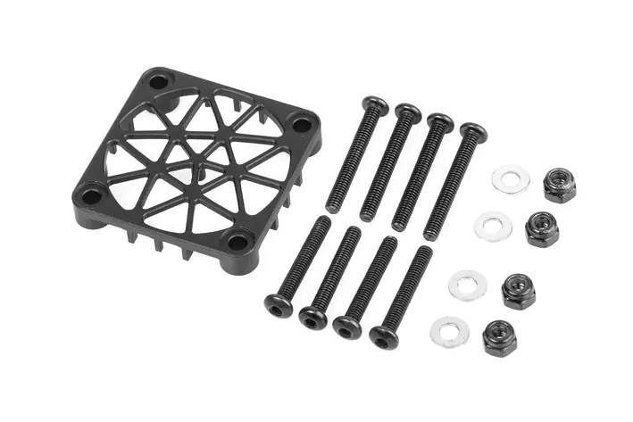 Skladem - NOSRAM Hliníková mřížka pro 30mm ventilátory - černá