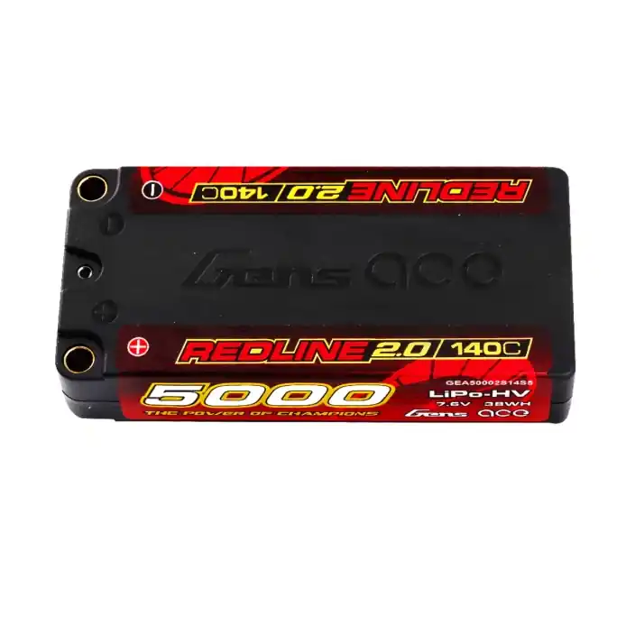 Gens ace akumulátor HV LiPo Redline 2.0 Series 5000mAh 2S1P 7.6V 140C Hardcase 130 - K dispozici