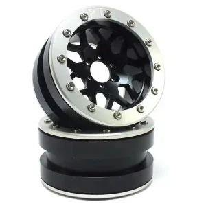 Objednat nyní - Kovové Beadlock CNC disky Absima Metsafil 2.2 PT-MESH black/silver, 2ks