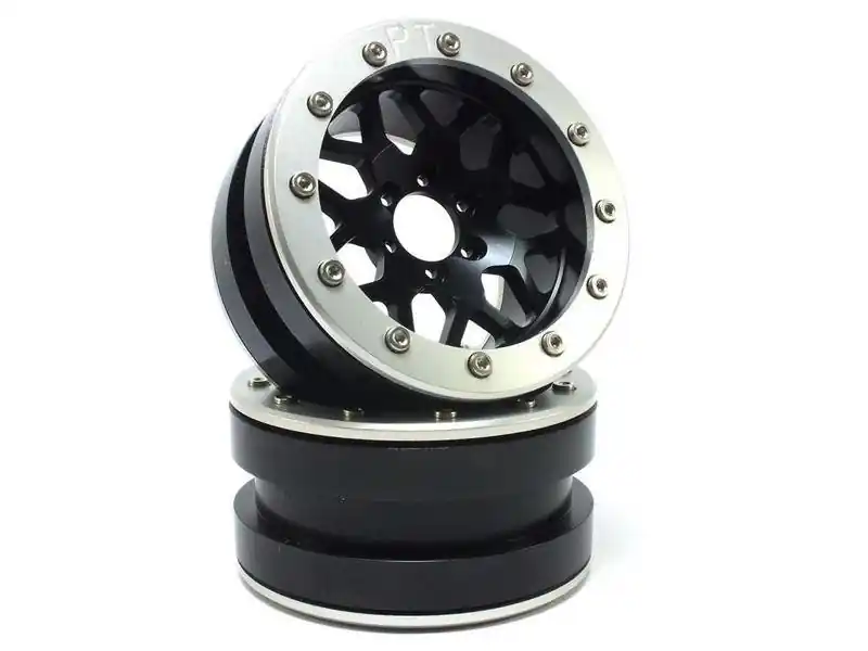 Objednat nyní - Kovové Beadlock CNC disky Absima Metsafil 2.2 PT-MESH black/silver, 2ks