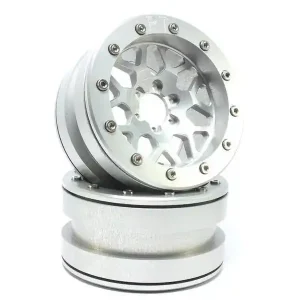 Prodejní hit | Kovové Beadlock CNC disky Absima Metsafil 2.2 PT-MESH silver/silver, 2ks