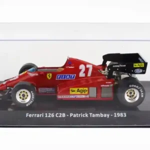 Doporučujeme | BAZAR - Edicola Ferrari F1 126 C2b N 27 Season 1983 Patrick Tambay - Con Vetrina - With Showcase 1 24 Red