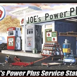 Výhodný nákup | Model Kit budova 15122 - Joe‘s Power Plus Gas Service Station LE (1 24)