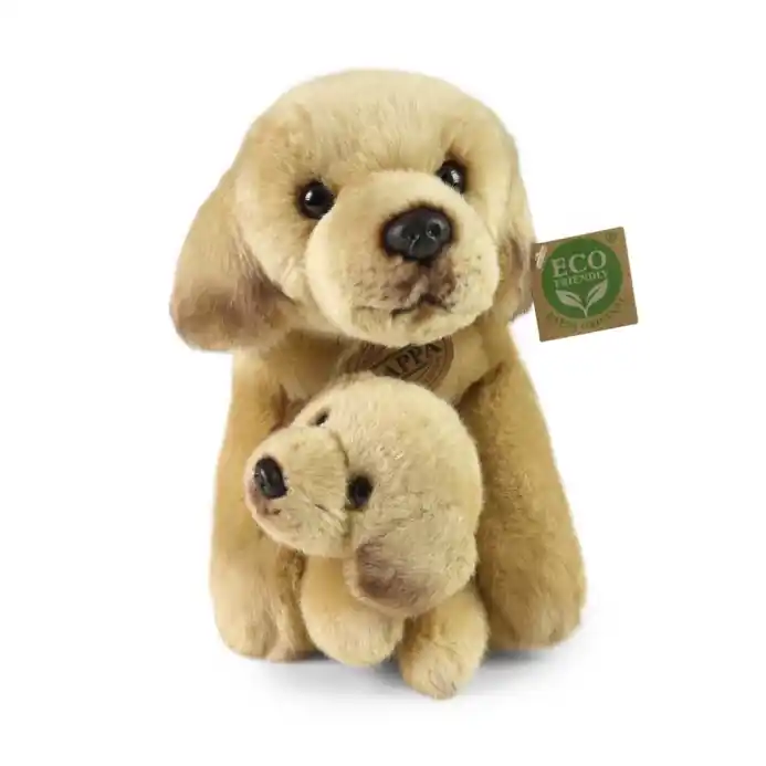 Výborné hodnocení - Rappa Plyšový labrador s miminkem ležící 25 cm ECO-FRIENDLY