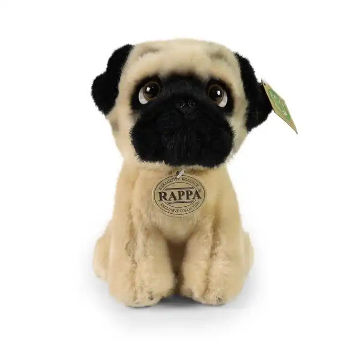Super nabídka - Rappa Plyšový pes mops 18 cm ECO-FRIENDLY