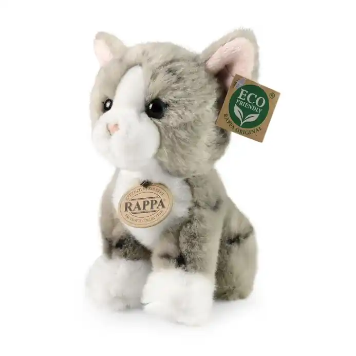 Koupit online - Rappa Plyšová kočka šedá 18 cm ECO-FRIENDLY