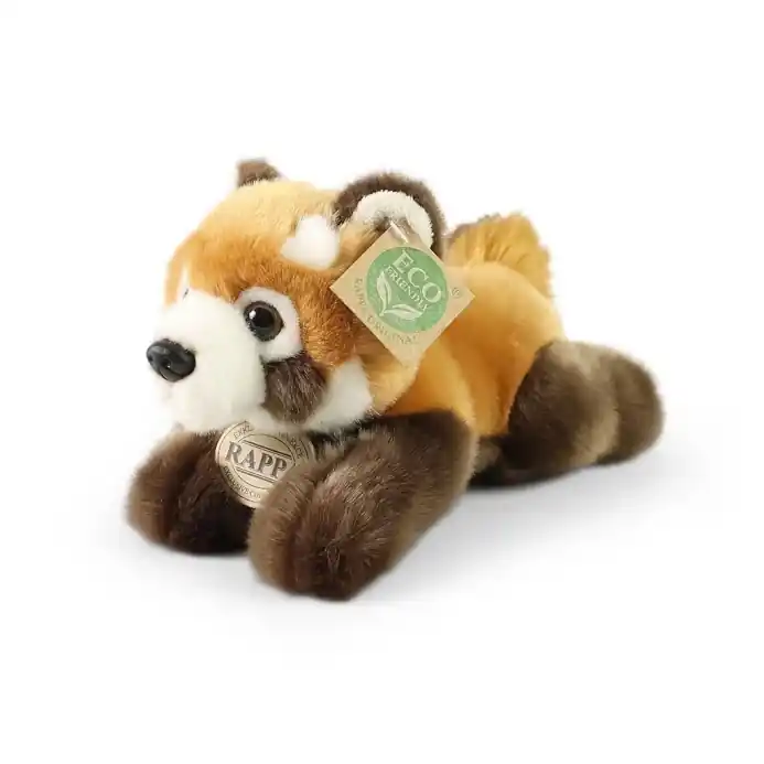 Rappa Plyšová panda červená ležící 20 cm ECO-FRIENDLY | Extra sleva