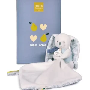 Doudou Dárková sada Plyšový králíček s dečkou 10 cm modrý | Nově k dispozici