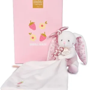 Objednejte dnes - Doudou Dárková sada Plyšový králíček s dečkou 10 cm růžový