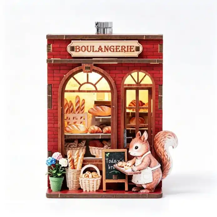 2Kids Toys 3D dřevěná skládačka Magnet Veverčina pekárna - Přímo z výroby