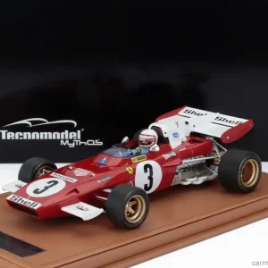 Objednat online - BAZAR - Tecnomodel Ferrari F1 312b2 N 3 Zandvoort Gp (with Pilot Figure) 1971 Clay Regazzoni - Con Vetrina - With Showcase 1 18 Červená Bílá