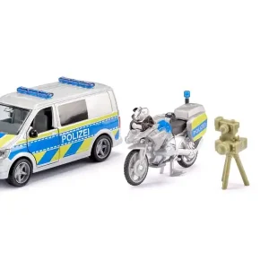 Nový produkt | SIKU Super - Volkswagen T6 policejní dodávka s motorkou 1 50