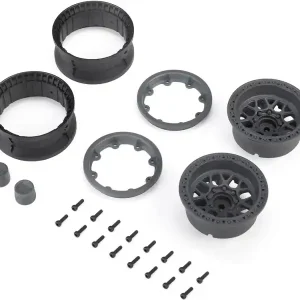 Axial disk kola 1.9" KMC Grenade Beadlock, šedý (2) | Zbývá pár kusů
