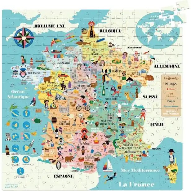 Vilac Puzzle Mapa Francie 300 dílků - Objednat nyní