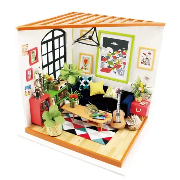 Bezpečný nákup - RoboTime miniatura domečku Obývací pokoj
