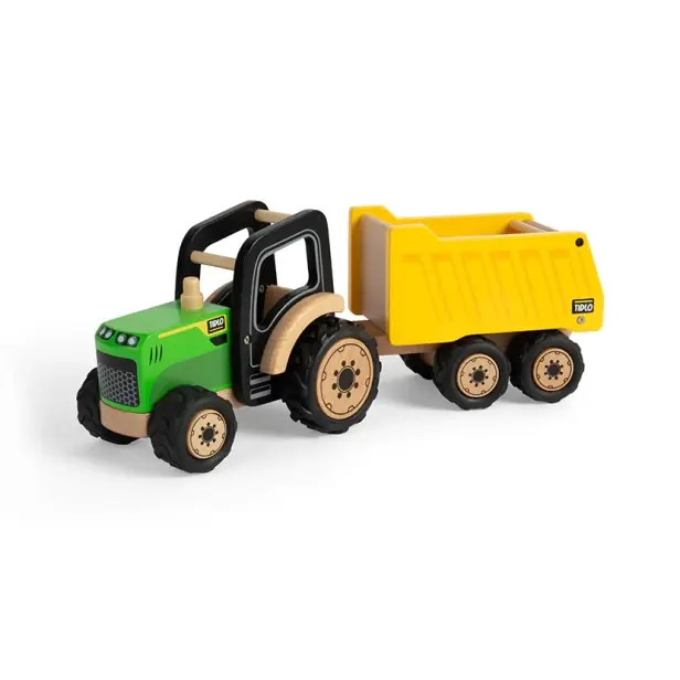 Top produkt - Tidlo Dřevěný traktor s přívěsem