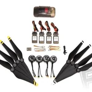 Rychlé odeslání - E800 pohonný systém - set 4x motor, regulátor, vrtule
