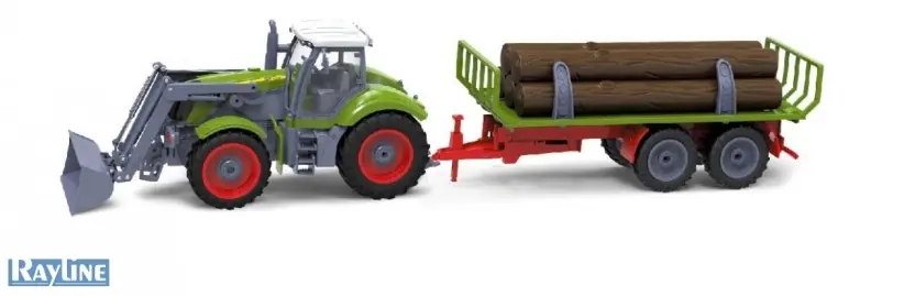 Časově omezená nabídka | BAZAR - RC kolový traktor s vlečkou dřeva