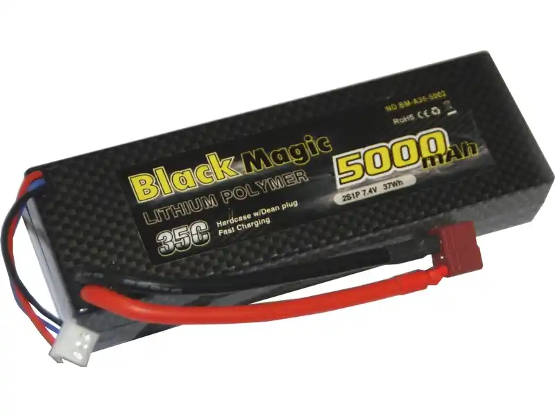 Black Magic LiPol Car 7.4V 5000mAh 35C Deans | Neváhejte