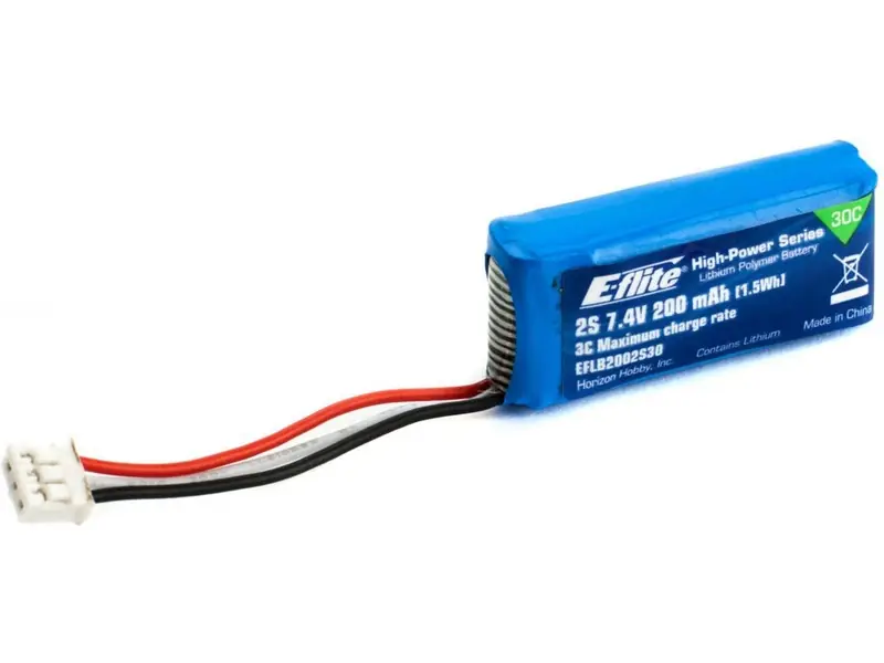 Skladem - E-flite LiPol 7.4V 200mAh 30C JST-PH