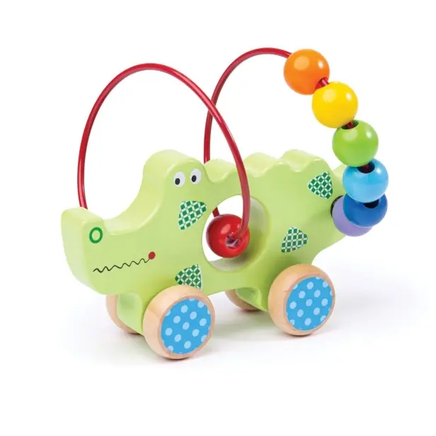 Akční sleva - Bigjigs Baby Motorický labyrint krokodýl
