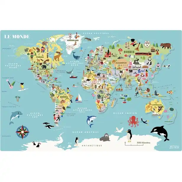 Vilac Magnetická mapa světa Ingela | Nabídka
