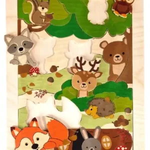Top produkt | Hess Dřevěné puzzle liška a zvířátka z lesa