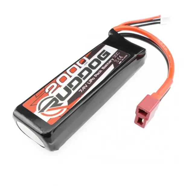 Bestseller - RUDDOG 2000mAh 30C 7.4V LiPo Pack s T-DYN