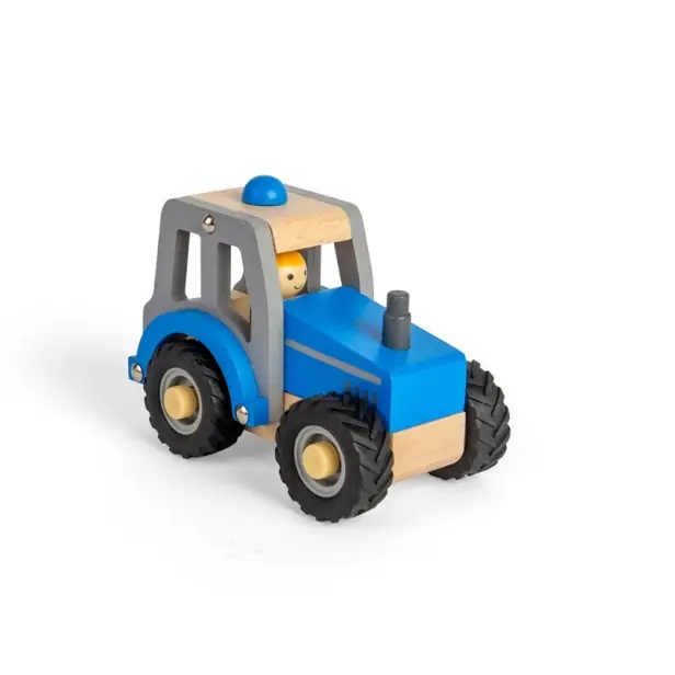 Bigjigs Toys Traktor modrý - Nejlepší cena