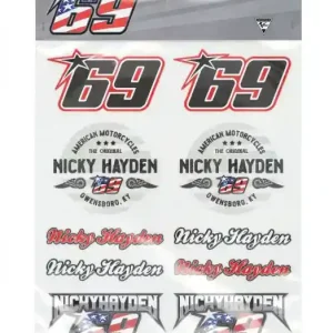 Objednejte dnes - Nicky Hayden velké balení samolepek 69