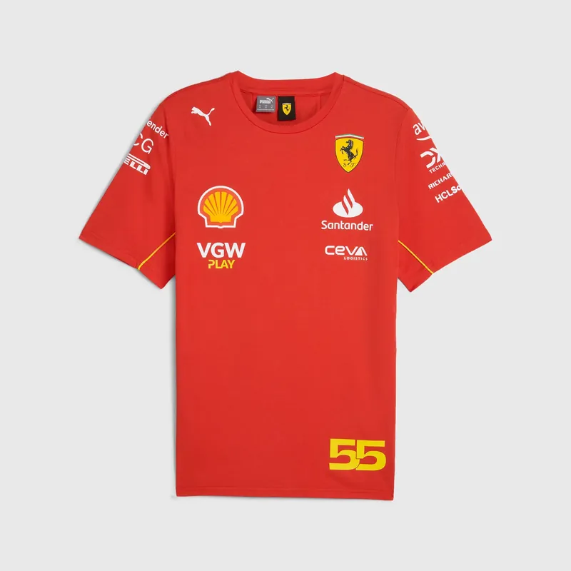 Týmové tričko Carlos Sainz - Scuderia Ferrari F1 červené - XXL | Nově v sortimentu