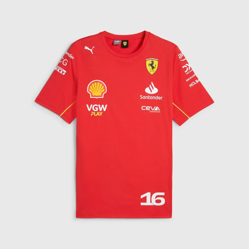Nový produkt - Týmové tričko Charles Leclerc - Scuderia Ferrari F1 červené - XXXL