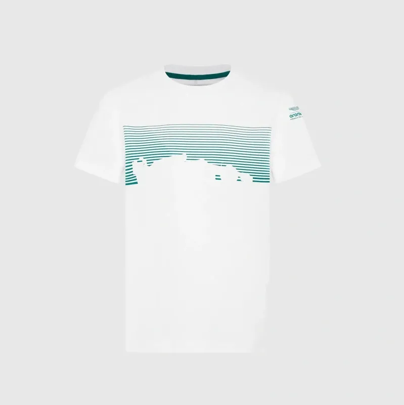 Aston Martin F1 Team dětské fanouškovské tričko GRAPHIC bílé - 140 CM | Nově v e-shopu