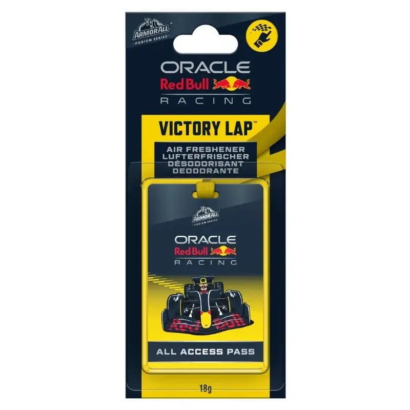Vůně do auta Red Bull Racing - Armorall - závěsná karta F1 žlutá | Nově v sortimentu