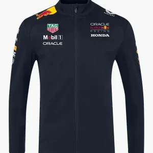 Čerstvá novinka - Týmová softshell bunda Oracle Red Bull Racing s logy sponzorů