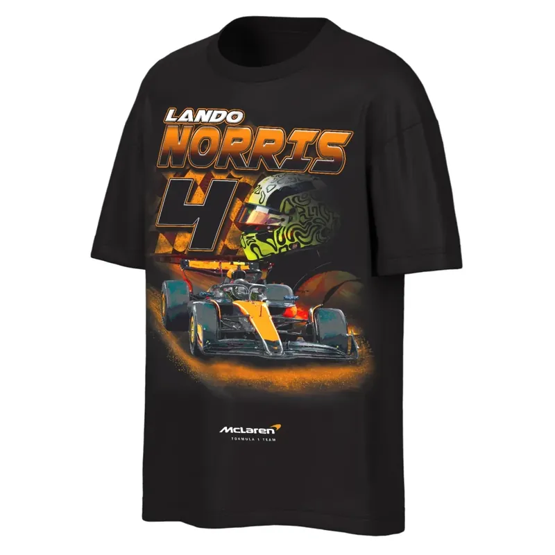 Čerstvá novinka | Fanouškovské tričko Lando Norris - McLaren F1 NE IGNITION černé