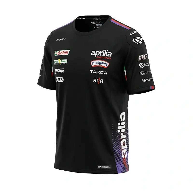 Nejlepší cena - Tričko Aprilia Racing MotoGP s logy sponzorů - týmová edice - M