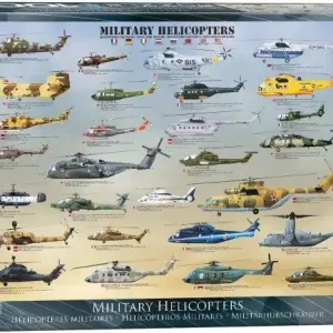 Puzzle EuroGraphics Vojenské vrtulníky 1000 - Extra sleva