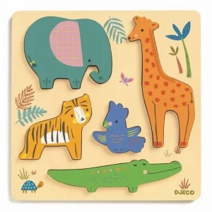 Akční cena | Vkládací puzzle - zvířátka z džungle