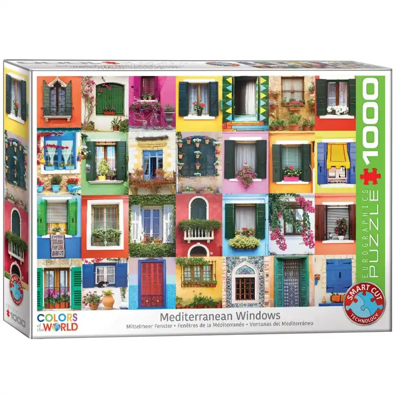 Okna v přístavním městečku - Puzzle Eurographics 1000 - Extra sleva