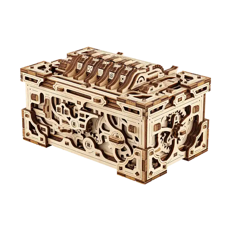 Pouze dnes - Wood Trick "Enigma truhla" - 3D dřevěné mechanické puzzle