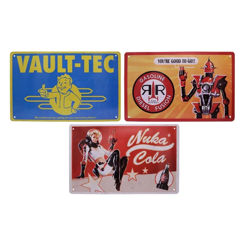 Fallout Tin Signs 3 Pack Brands - Top produkt