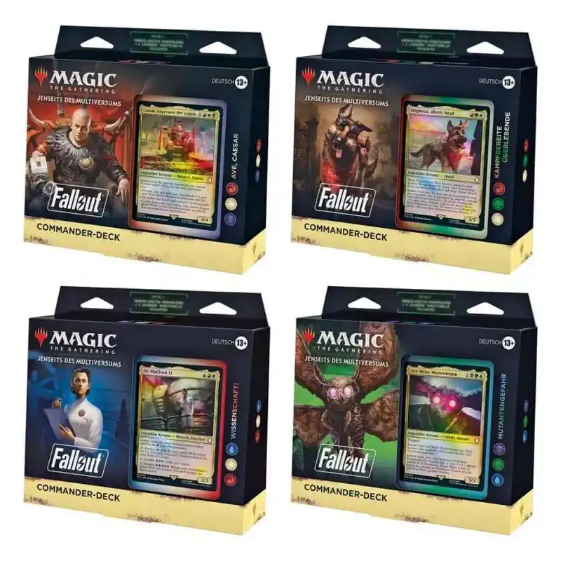 Kupte dnes - Magic The Gathering jenseits des Multiversums Fallout Commander Decks Display (4) Německá