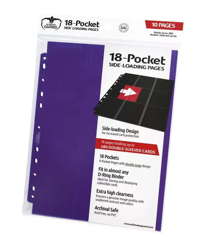 Ultimate Guard 18-Pocket Pages Side-Loading Purple (10) | Velmi populární
