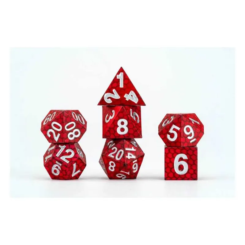 Dragon Storm Sharp Edge Silikonová Dice Set Red Dragon Scales (7) - Vrácení zdarma