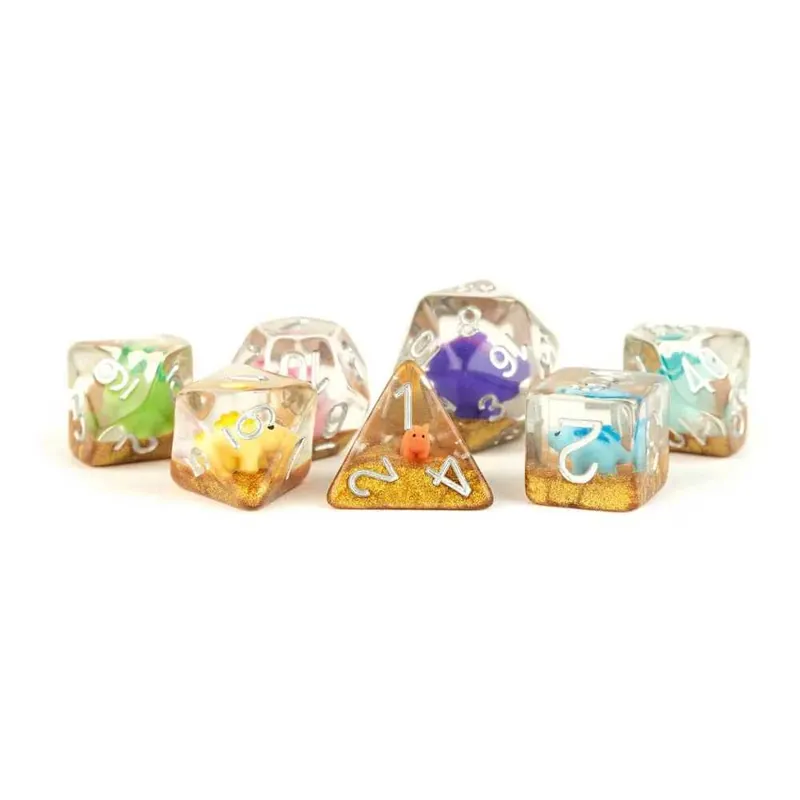 Outlet | FanRoll Dice Set Rainbow Dinosaur (7)