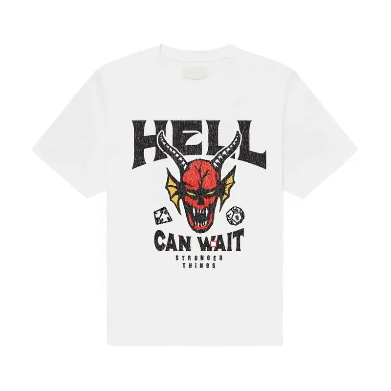 Stranger Things Tričko Hell Can Wait (white) Velikost XL | Cena od výrobce