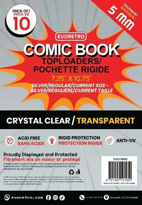 Super cena - Evoretro Comics Topload Holder 10-Pack Silver